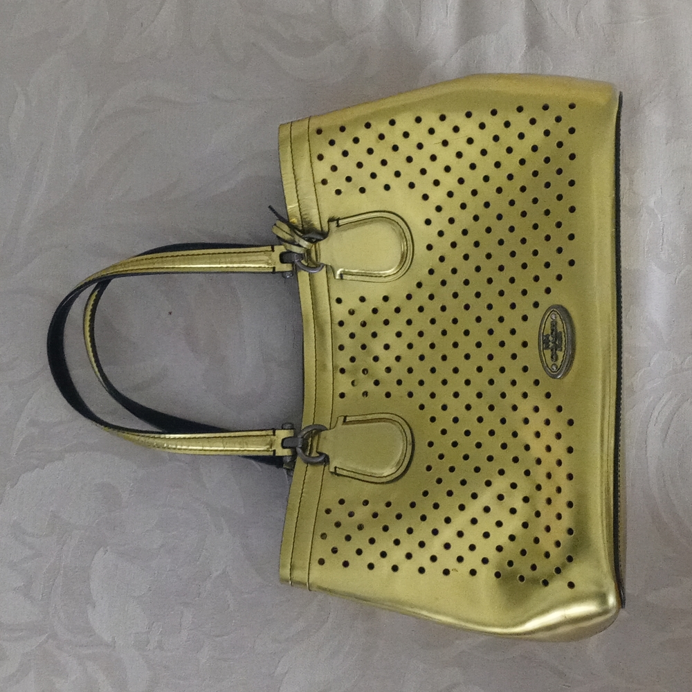 Gold Authentic Small Coach Bag